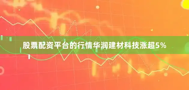 股票配资平台的行情华润建材科技涨超5%